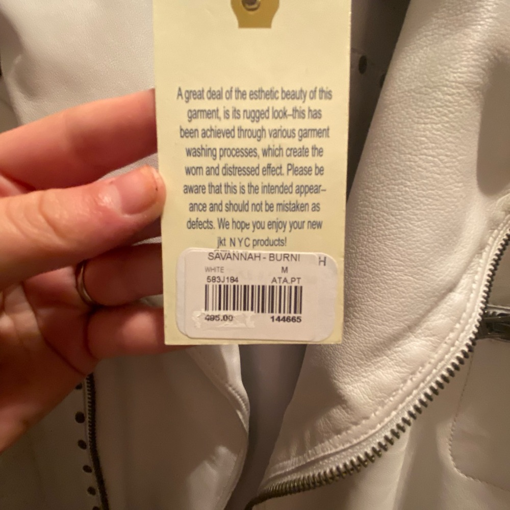 White Leather Jacket - Picture 3 of 3